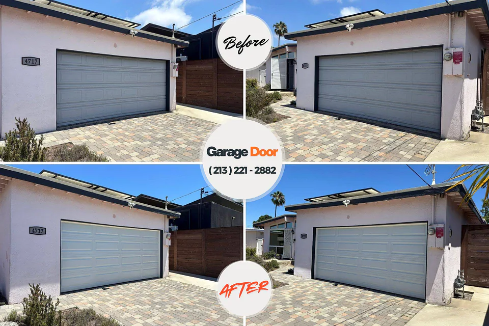 Before and after: garage door repair Wesleyville, PA